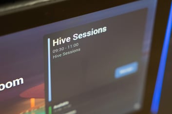 Image of screen displaying 'Hive Sessions' as a calendar item