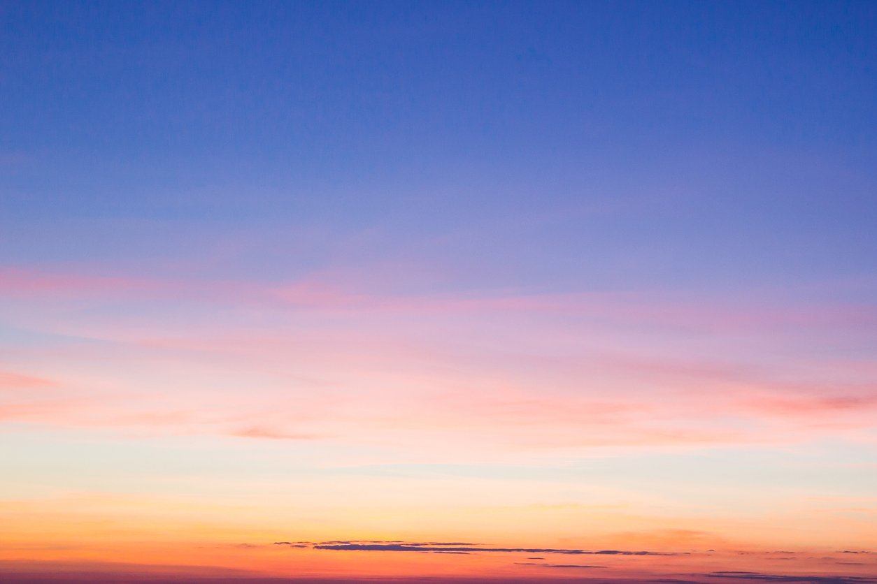 Sunset sky blue and yellow colours